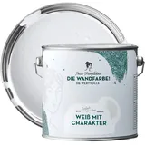 MissPompadour Edelmatte Wandfarbe Weiß mit Charakter 2,5L Hochdeckend Spritzfrei