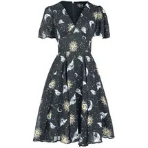 Hell Bunny Solaris Kleid Midi Schwarz XL