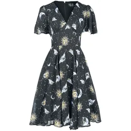 Hell Bunny Solaris Kleid Midi Schwarz XL