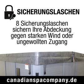 Canadian Spa Isolierabdeckung Braun für Whirlpools 13 cm universell passend