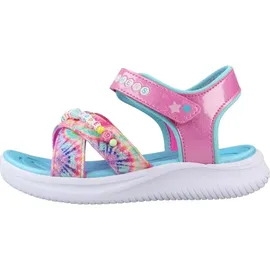 SKECHERS Mädchen Jumpsters Sandal Tie Dye Bffs, Pink Synthetic/Multi Trim, 37 EU - 37