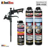 Brunnenschaum 2 x 750ml Bauschaum 1 x Reiniger Schaum Pistole Montageschaum