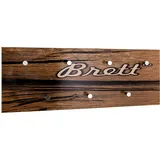 Haku-Möbel Wandgarderobe Motiv 80 x 30 x 6 cm Chrom