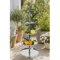 Koopmann International Etagere XXL Servierständer 5-stöckig 170cm Teller Obst Laden Deko Aluminium