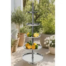 Koopmann International Etagere XXL Servierständer 5-stöckig 170cm Teller Obst Laden Deko Aluminium