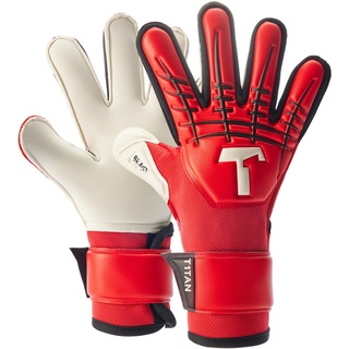 T1TAN Red Beast Junior 3.0 - Fussballhandschuhe für Kinder mit Außennaht - ohne Fingerschutz - Für die Profis der Zukunft - Gr. 4