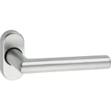 Edi Profiltür-Drückerlochteil Edelstahl Silber