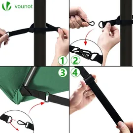 VOUNOT Ampelschirm 300 cm Grün