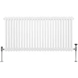 MonsterShop Traditioneller 2-Spalten-Heizkörper 600 x 1192 mm weiß