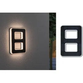 Paulmann Hausnummernleuchte Solar 8 Schwarz