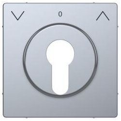 Merten  Zentralplatte für Wechsel-Rastschalter-Einsatz, System Design, Edelstahl (lackiert)