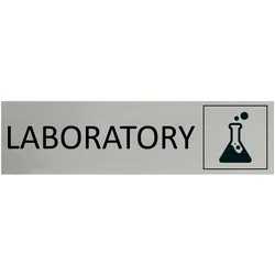 CombiCraft Aluminium Türschild Laboratory 165x45mm mit 3M-Tape
