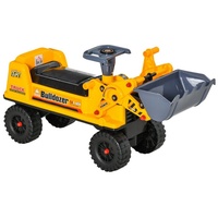 Homcom Kinder Bulldozer mit Stauraum Gelb, Schwarz 70 x 26 x 37 cm (LxBxH)