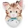 NICI Kuscheltier Katze Bengal mit Fisch 30 cm Braun