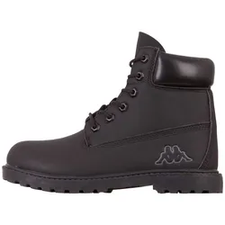 Schnürstiefel KAPPA, Gr. 44, schwarz, Synthetik, unifarben, sportlich, Schuhe Boots Damenschuh Herrenschuh Schnürboots Winterboots, mit besonders robuster Sohle