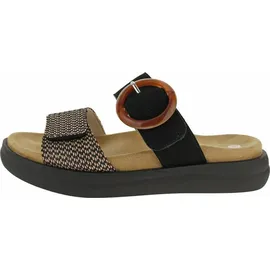 REMONTE Damen D2N51, Frauen Slipper,Pantoletten,Slip on,Freizeitschuhe,Schlupfschuhe,schluepfschuhe,Slides,Slip-ons,Mules,schwarz Kombi (03),36 EU - Schwarz - 36