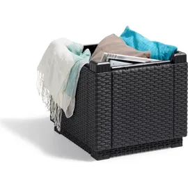 ALLIBERT Cube Sitzhocker 42 x 42 x 39 cm graphitgrau inkl. Kissen