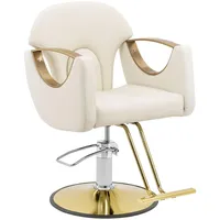 physa Friseurstuhl mit Fußstütze - 55 - 65 cm - 180 kg - Cremefarben PHYSA BARTON CREAM