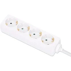 Manhattan Power Distribution Unit EU (2-pin), x4 gang/output, 2m cable, 16A, Whi