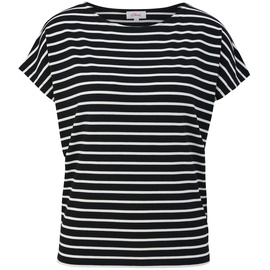 s.Oliver T-Shirt mit Streifenmuster, Black, XS