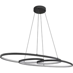 Hängelampe Pendellampe Esstischleuchte LED Tageslichtlampe schwarz H 120 cm