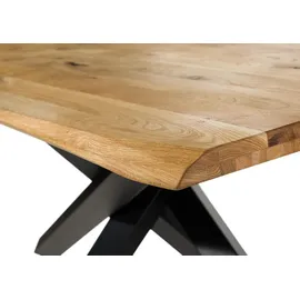 Massivmoebel24 SEATTLE Esstisch #02 200x100 Mikado-Beine Wildeiche braun