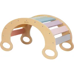 Sunny Marlie Wippe Kletterbogen Montessori Spielzeug aus Holz bunt 3m2