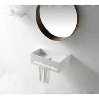 Bernstein - Wandwaschbecken TWG02 Mineralguss 60x40x20 cm Weiß matt