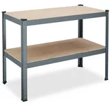 Relaxdays Werkbank , Arbeitsbock, Werkbank (120 cm, Freizeit, Heimwerken, Werkstatt, Werkbänke