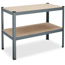 Relaxdays Werkbank , Arbeitsbock, Werkbank (120 cm, Freizeit, Heimwerken, Werkstatt, Werkbänke