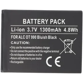 AccuCell Akku passend für ALCATEL One Touch 990 Bluish Black, CA