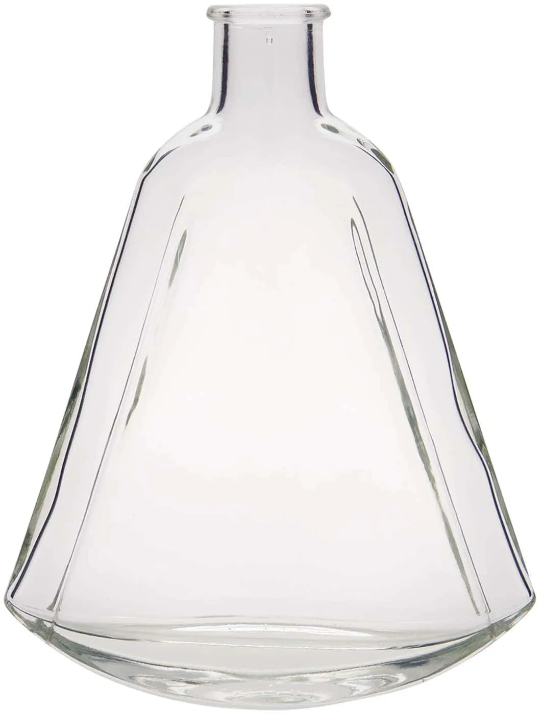 200 ml Bottiglia di vetro 'Maurizio', ovale, imboccatura: fascetta