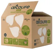 Fripa oecolife Toilettenpapier, RECYCLING, 3-lagig 1592701 , 1 Karton = 27 Rollen à 250 Blatt