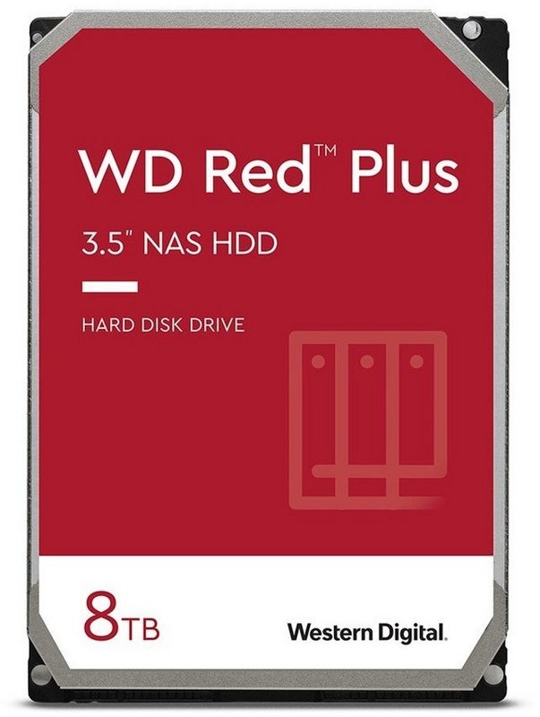 Western Digital WD Red Plus NAS WD80EFZZ, 8 TB, intern, 3.5" (8.9 cm), SATA 6Gb/s HDD-Festplatte (8 TB) Hyrican AG