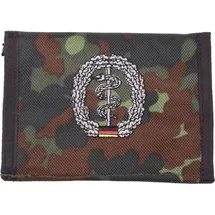 Max Fuchs Nylongeldbörse, flecktarn, Sanitäter, Klettv., Ausweisf.