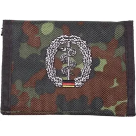 Max Fuchs Nylongeldbörse, flecktarn, Sanitäter, Klettv., Ausweisf.