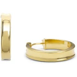 Paar Creolen AMOR "2014203", gold (gelbgoldfarben), Ohrringe, Damen, Gelbgold 375
