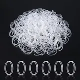 1000 Stück Mini Haargummis Transparent, 2cm Kleine Haargummis Elastisch, Reißfeste Flechtgummis für Kinder & Damen, Unsichtbare Gummibänder für Frisuren