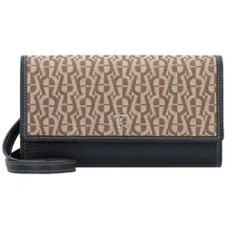AIGNER Fashion Clutch Geldbörse Leder 21 cm black