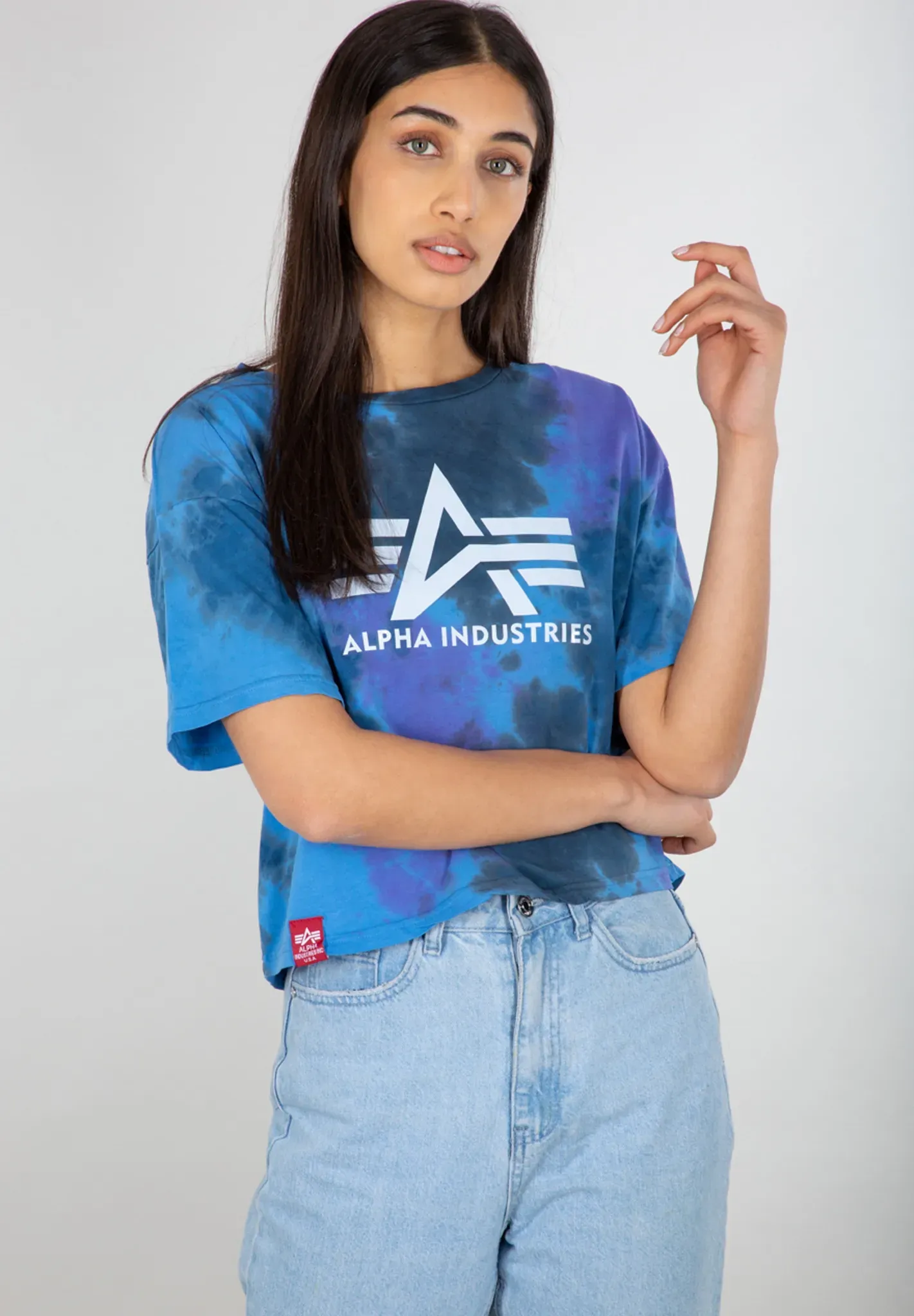 Alpha Industries T-Shirt »ALPHA INDUSTRIES Women - T-Shirts Big A Batik T Wmn« Alpha Industries purple batik S