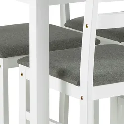 Ebuy24 Alicante Essgruppe Tisch und 4 Stühle 70x110cm Weiß.
