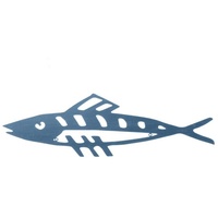 BigBuy Wanddekoobjekt Bild Fisch 74 x 22,5 cm Blau Metall blau