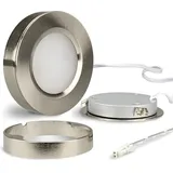 ISOLED LED Slim Ein- und Unterbauleuchte MiniAMP, silber, 3W, 24V DC, IP52, warmweiß, dimmbar