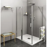 Polysan s.r.o. Komplettdusche ZOOM Rechteckige Duschkabine 900x800mm, L/R Variante, BxT: 90x80 cm, Polysan-ZL1390ZL3280-SET
