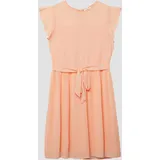 s.Oliver Kurzes Chiffonkleid mit Volantärmeln und Bindegürtel - orange - 176