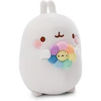 NICI Kuscheltier Molang mit Regenbogenblume in Geschenkverpackung Weiß