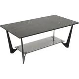 Paroli Couchtisch PAROLI Schwarz Marmor 110 x 42 x 60 cm