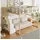 Okwish Hochbett mit Stern 140 x 200 cm Kiefer massiv braun/weiß