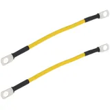 OTOTEC 2 Stück M6-Erdungskabel 10 AWG 150 Mm Länge Batteriekabel Kompatibel mit Pylontech-Batterie US2000 Und US3000