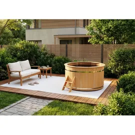 FinnTherm Badefass Bergen Ø 180 x 110 cm Braun